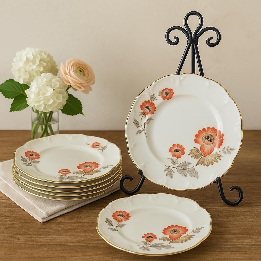 Vintage‎ Tirschenreuth Bavaria Dessert Plates – Set of 8